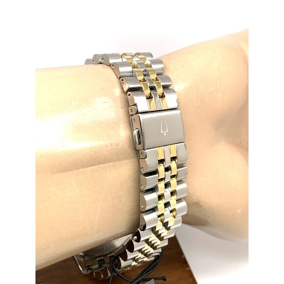 Bulova Mens Watch 98D163 Quartz Diamond Black Dial Two Tone Stainless Steel 41mm - Picture 9 of 13